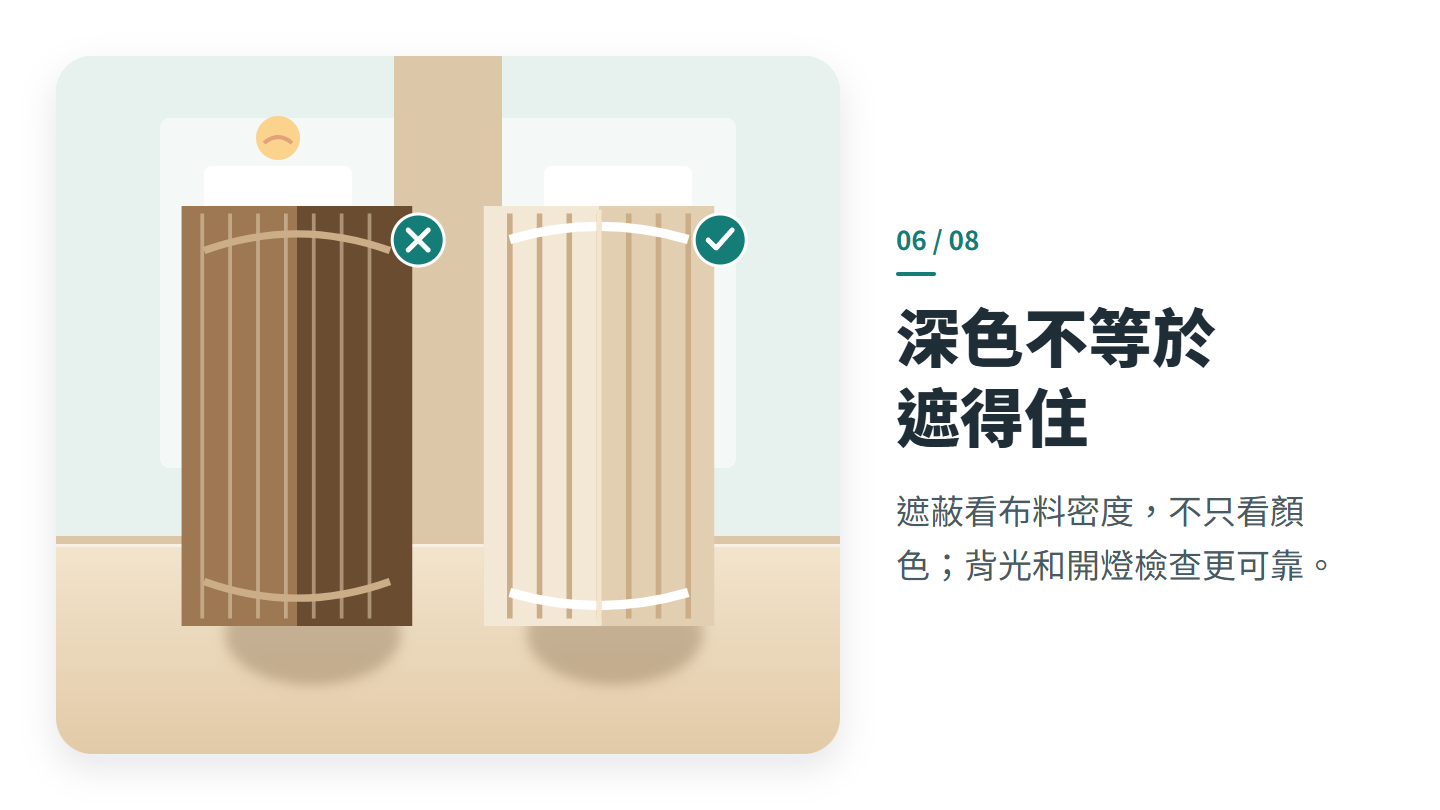 深色不等於 遮得住