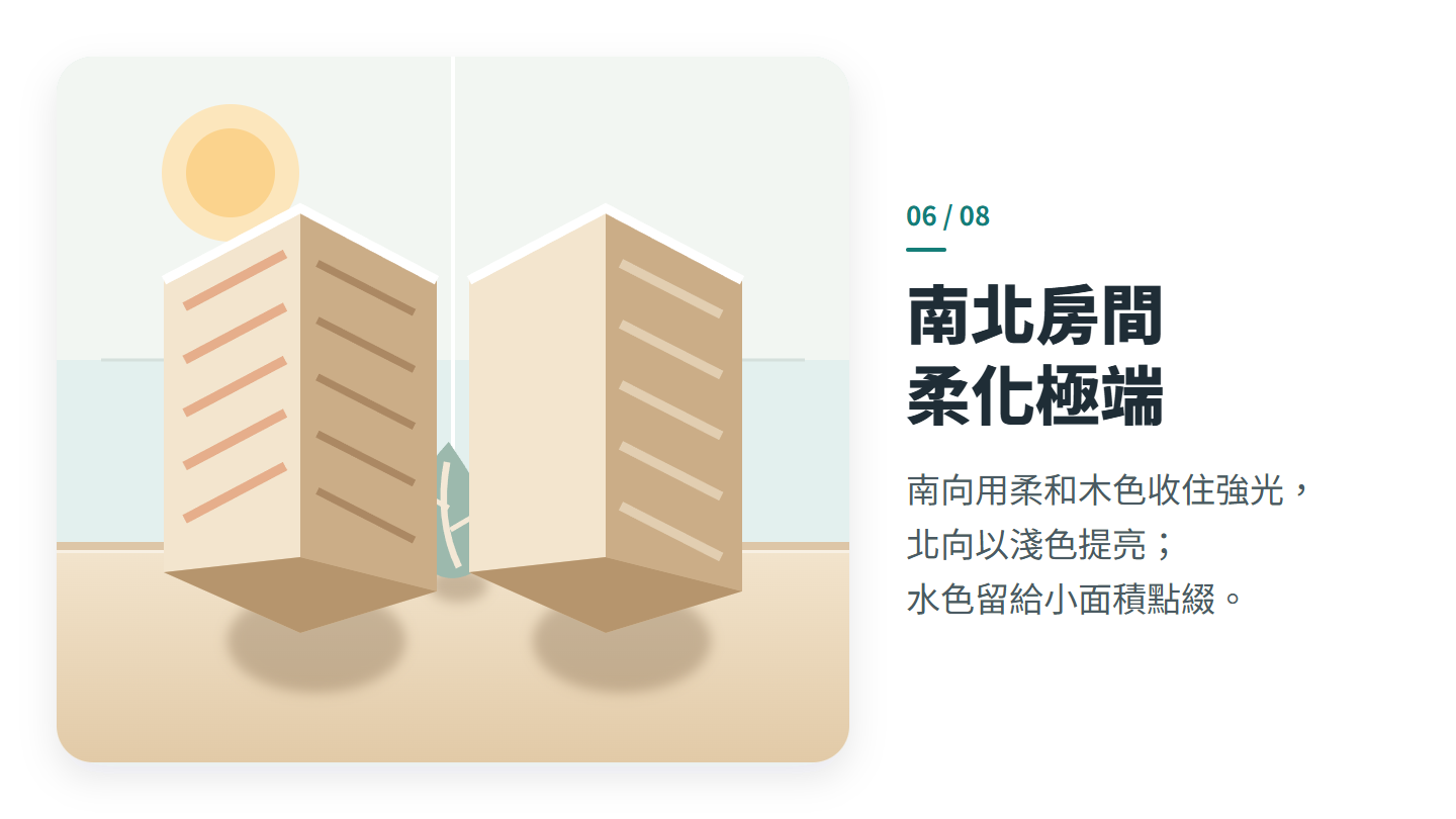南北房間 柔化極端
