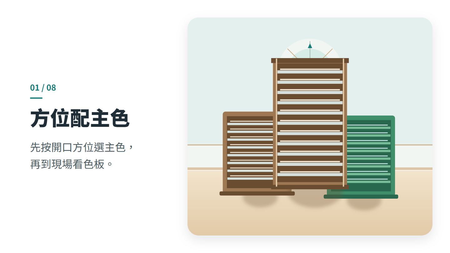 方位配主色