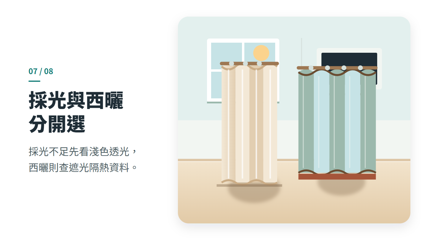 採光與西曬 分開選