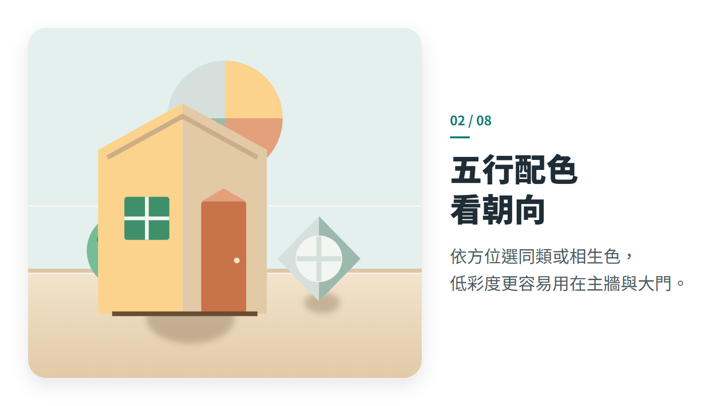 五行配色 看朝向