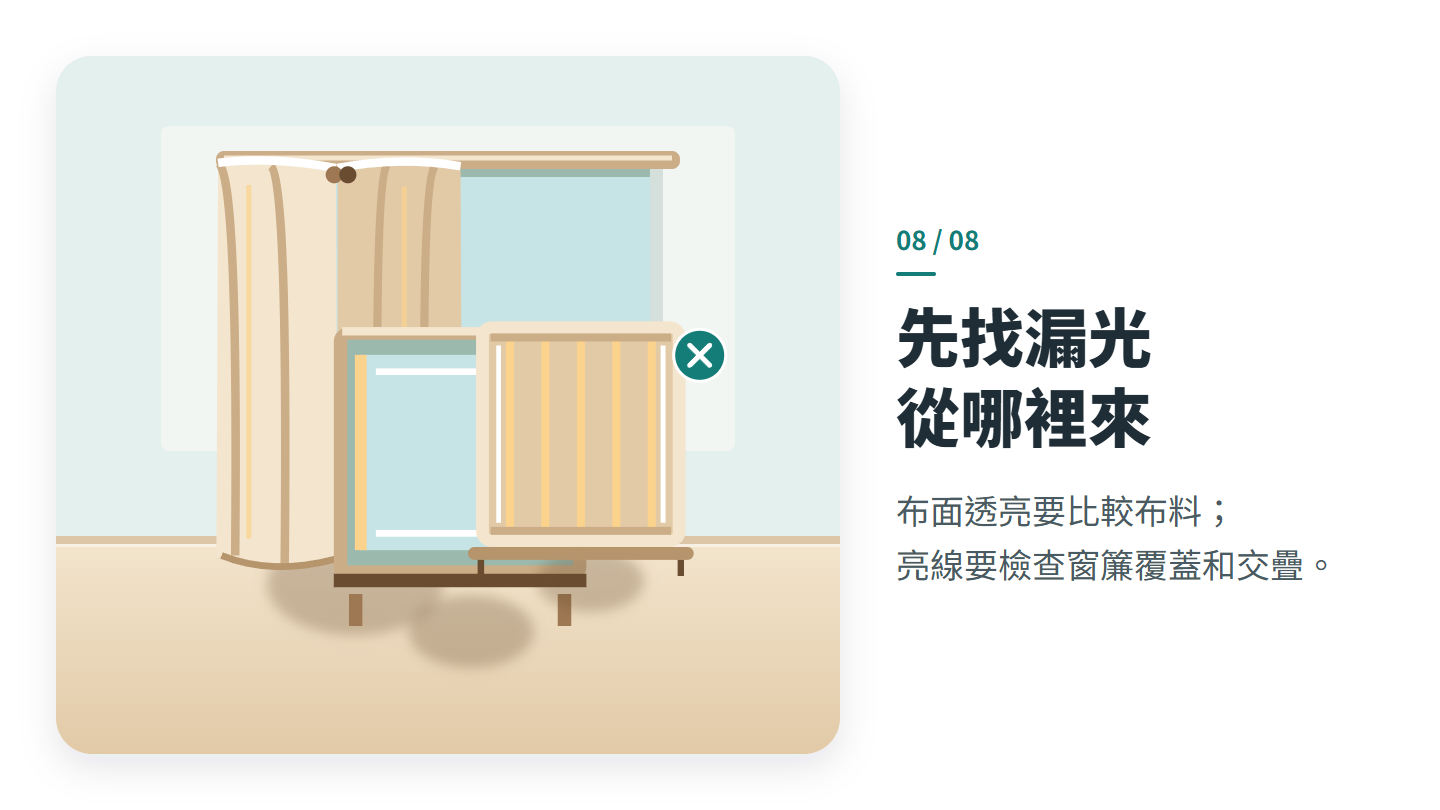 先找漏光 從哪裡來